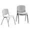 Flash Furniture HERCULES Series 880 lb. Capacity White Plastic Stack Chair with Titanium Gray Powder Coated Frame, PK5 5-RUT-F01A-WH-GG - alternate 10